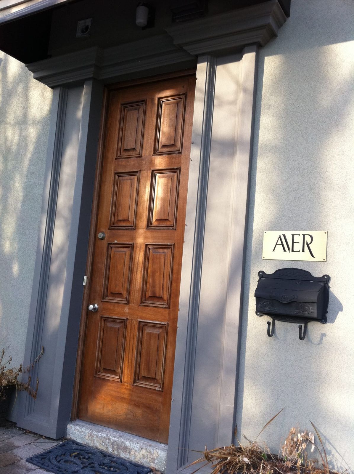 Front door of Aver Media on MacPherson Avenue, Toronto