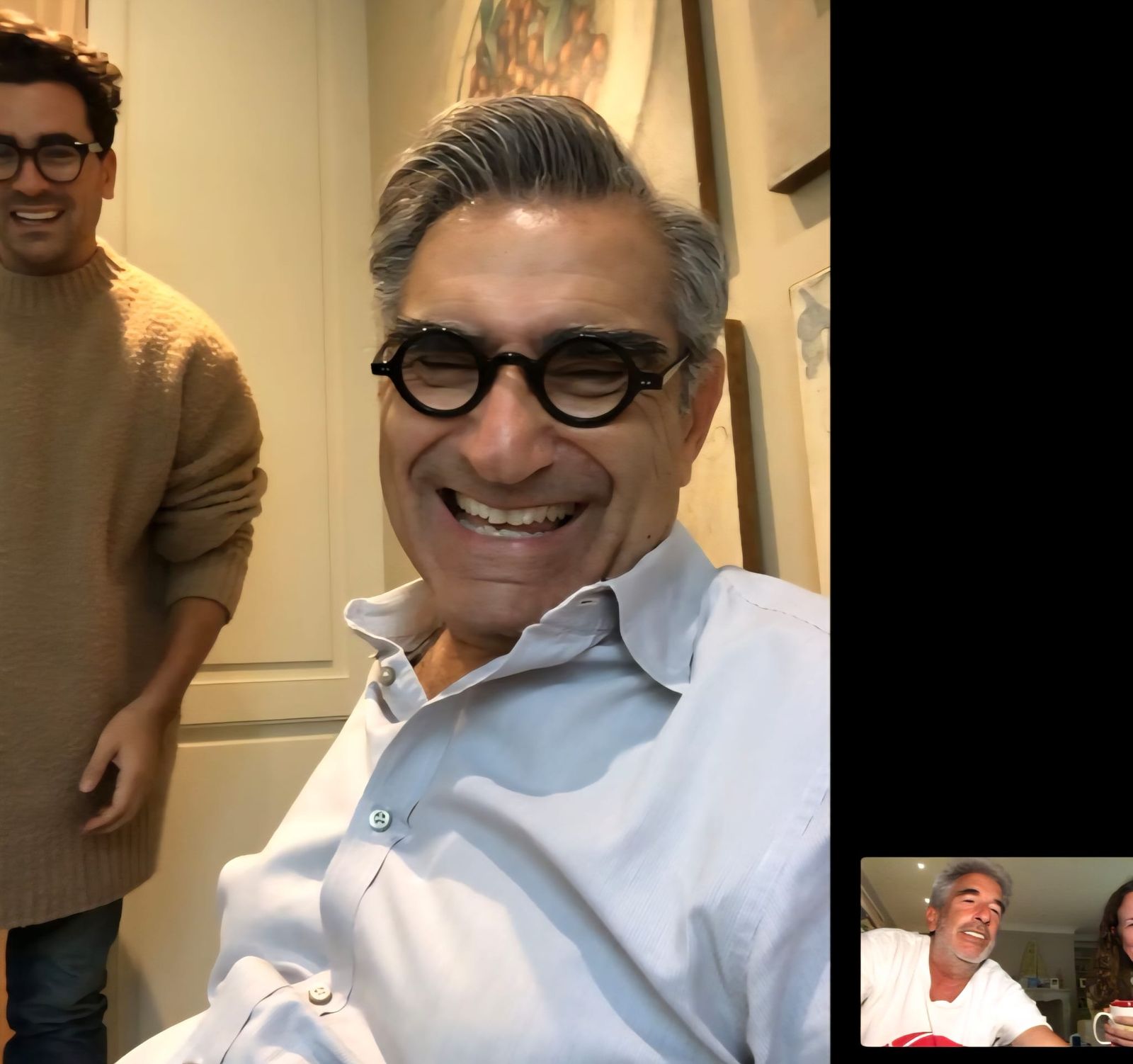 FaceTime call with Eugene and Dan Levy