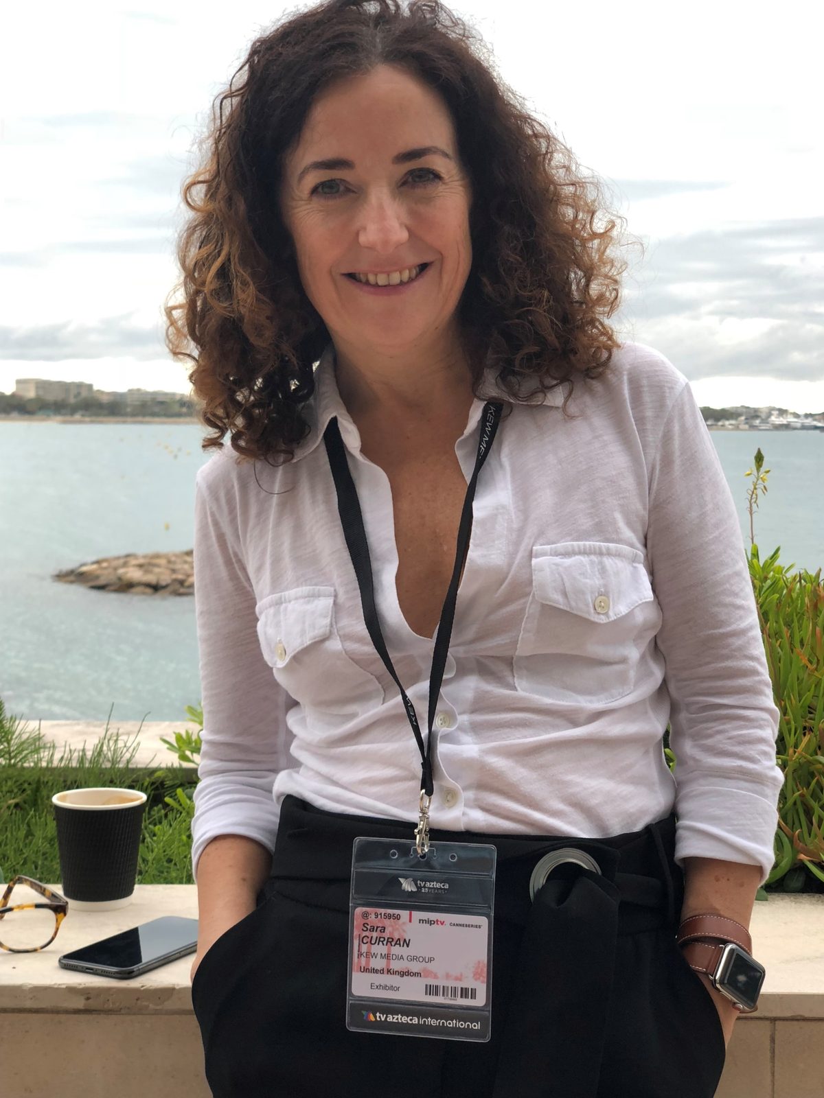 Sara Curran at MIPTV in Cannes