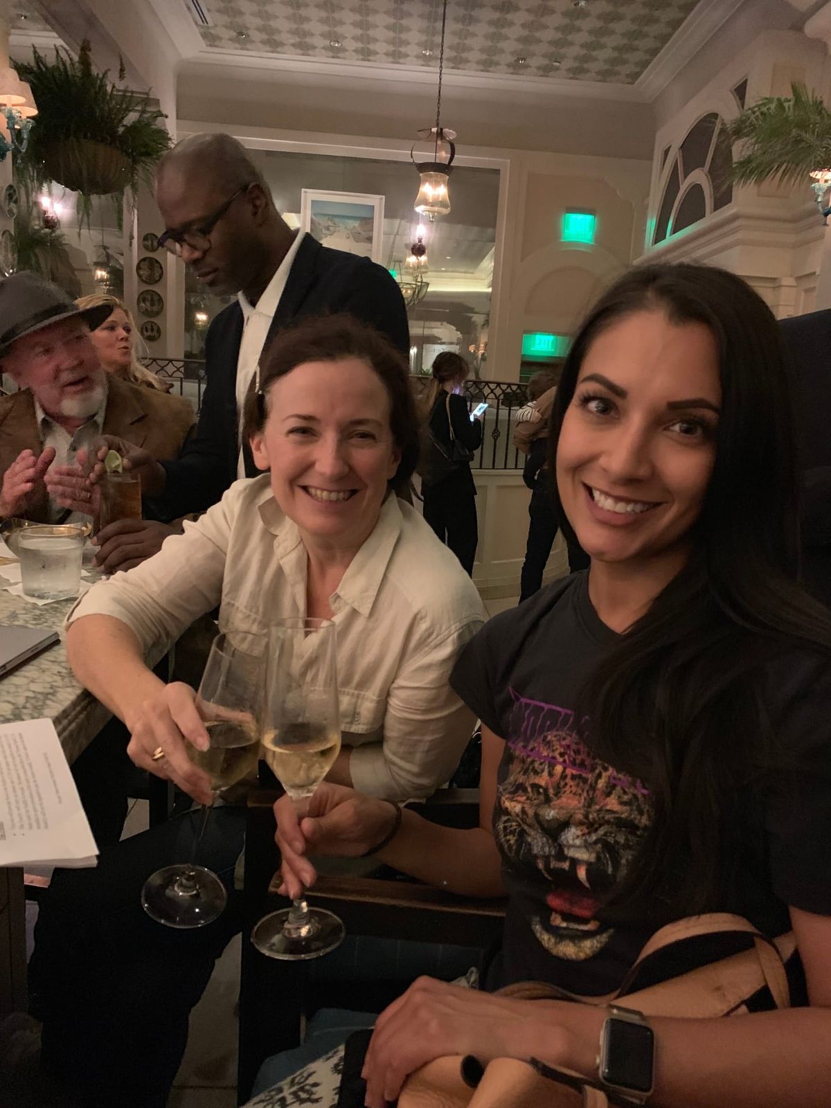 Sara Curran with Kamla Pande