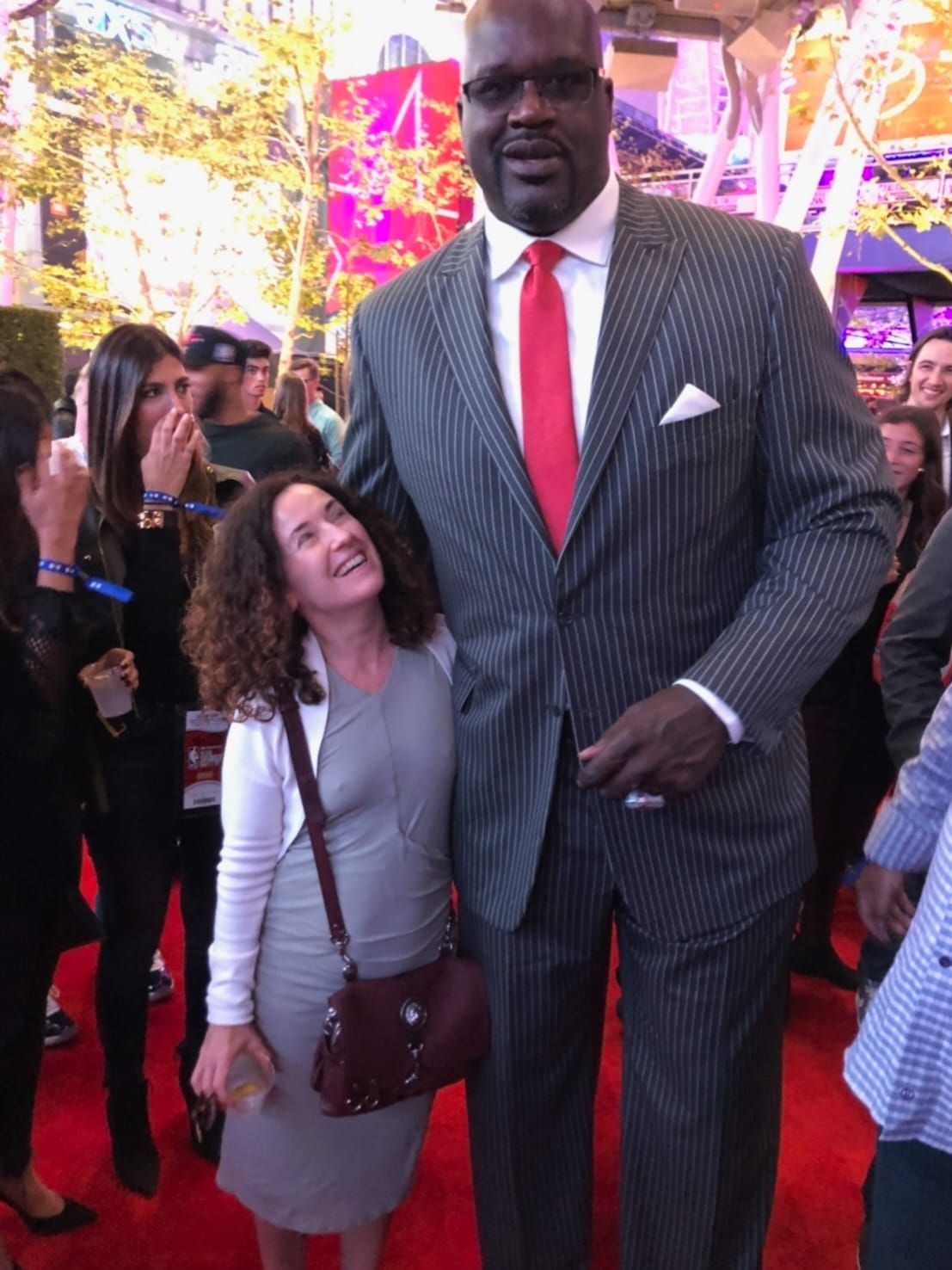 Sara Curran with Shaquille O’Neal