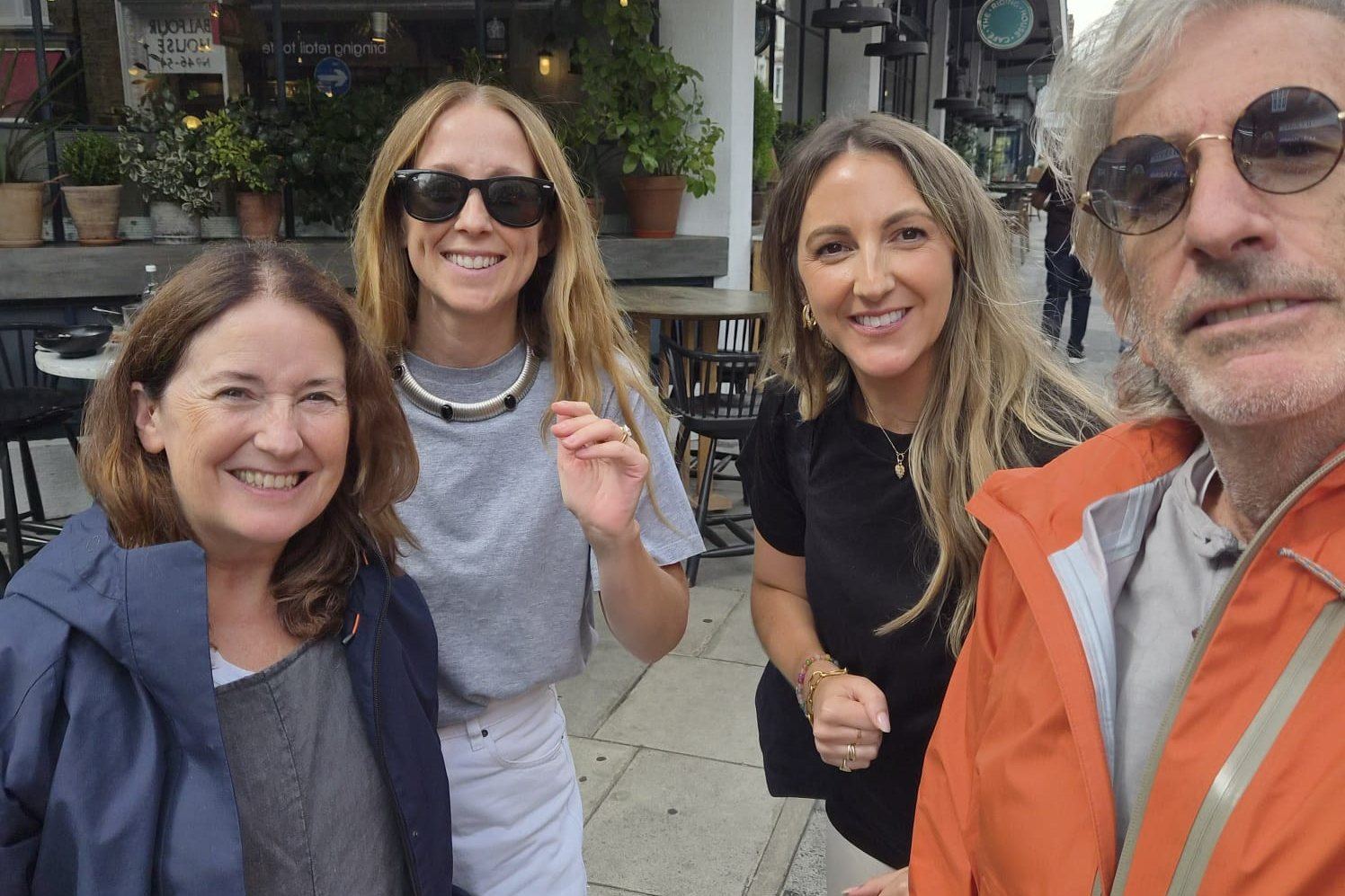 Sara Curran and Peter A. Sussman with the River Talent Management team in London